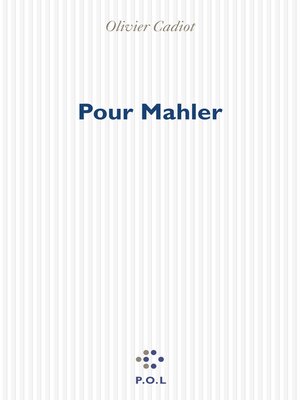 cover image of Pour Mahler